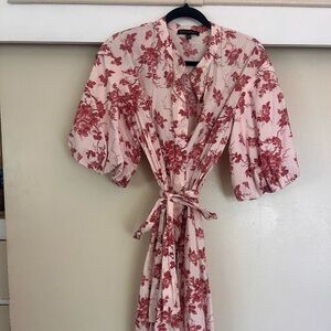 Floral puff sleeve maxi dress